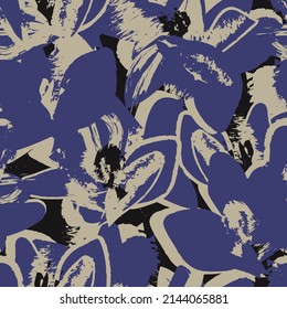Paredes de pincel floral diseño de patrones sin fisuras para textiles de moda, gráficos, fondos y artesanías