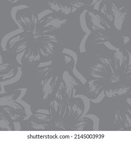 Floral brush strokes seamless pattern design for fashion textiles, graphics, backgrounds and crafts