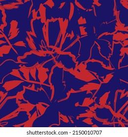 Paredes de pincel floral diseño de patrones sin fisuras para textiles de moda, gráficos, fondos y artesanías