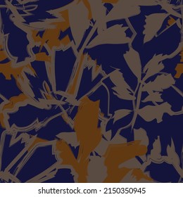 Paredes de pincel floral diseño de patrones sin fisuras para textiles de moda, gráficos, fondos y artesanías
