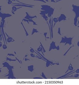 Floral brush strokes seamless pattern design for fashion textiles, graphics, backgrounds and crafts