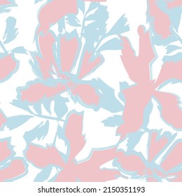 Paredes de pincel floral diseño de patrones sin fisuras para textiles de moda, gráficos, fondos y artesanías