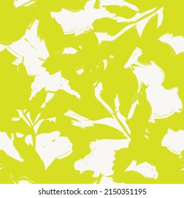 Paredes de pincel floral diseño de patrones sin fisuras para textiles de moda, gráficos, fondos y artesanías