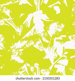 Floral brush strokes seamless pattern design for fashion textiles, graphics, backgrounds and crafts
