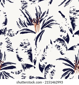 Paredes de pincel floral diseño de patrones sin fisuras para textiles de moda, gráficos, fondos y artesanías