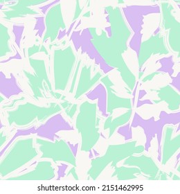 Floral brush strokes seamless pattern design for fashion textiles, graphics, backgrounds and crafts