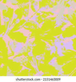 Floral brush strokes seamless pattern design for fashion textiles, graphics, backgrounds and crafts