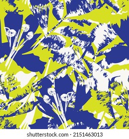 Paredes de pincel floral diseño de patrones sin fisuras para textiles de moda, gráficos, fondos y artesanías
