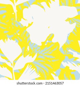Floral brush strokes seamless pattern design for fashion textiles, graphics, backgrounds and crafts