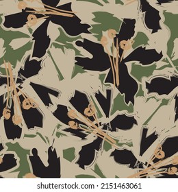 Paredes de pincel floral diseño de patrones sin fisuras para textiles de moda, gráficos, fondos y artesanías