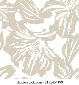 Floral brush strokes seamless pattern design for fashion textiles, graphics, backgrounds and crafts