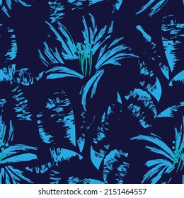 Floral brush strokes seamless pattern design for fashion textiles, graphics, backgrounds and crafts