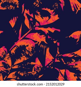 Floral brush strokes seamless pattern design for fashion textiles, graphics, backgrounds and crafts