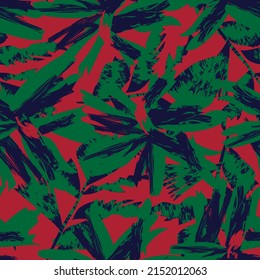 Floral brush strokes seamless pattern design for fashion textiles, graphics, backgrounds and crafts