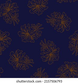Floral brush strokes seamless pattern design for fashion textiles, graphics, backgrounds and crafts