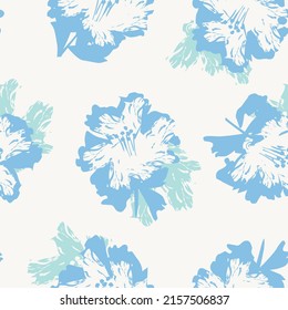 Floral brush strokes seamless pattern design for fashion textiles, graphics, backgrounds and crafts