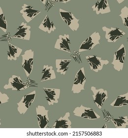 Floral brush strokes seamless pattern design for fashion textiles, graphics, backgrounds and crafts