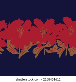 Floral brush strokes seamless pattern design for fashion textiles, graphics, backgrounds and crafts