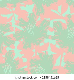 Pinselstriche mit floralem Pinsel nahtloses Muster für Modetextilien, Grafiken, Hintergründe und Handwerkskunst