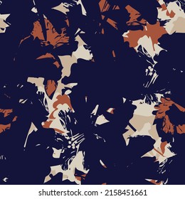 Floral brush strokes seamless pattern design for fashion textiles, graphics, backgrounds and crafts