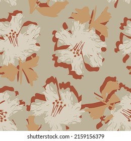 Floral brush strokes seamless pattern design for fashion textiles, graphics, backgrounds and crafts