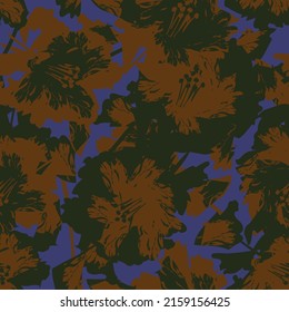 Floral brush strokes seamless pattern design for fashion textiles, graphics, backgrounds and crafts