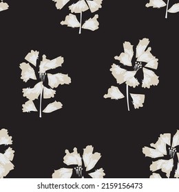 Floral brush strokes seamless pattern design for fashion textiles, graphics, backgrounds and crafts