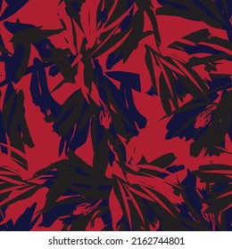 Floral brush strokes seamless pattern design for fashion textiles, graphics, backgrounds and crafts