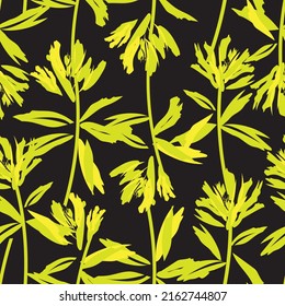 Floral brush strokes seamless pattern design for fashion textiles, graphics, backgrounds and crafts