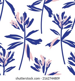 Paredes de pincel floral diseño de patrones sin fisuras para textiles de moda, gráficos, fondos y artesanías