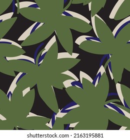Floral brush strokes seamless pattern design for fashion textiles, graphics, backgrounds and crafts