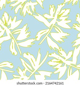 Floral brush strokes seamless pattern design for fashion textiles, graphics, backgrounds and crafts