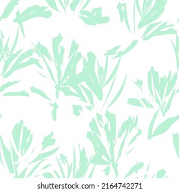 Floral brush strokes seamless pattern design for fashion textiles, graphics, backgrounds and crafts