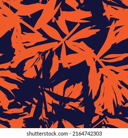 Floral brush strokes seamless pattern design for fashion textiles, graphics, backgrounds and crafts