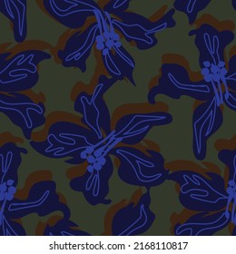 Paredes de pincel floral diseño de patrones sin fisuras para textiles de moda, gráficos, fondos y artesanías