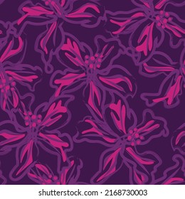 Floral brush strokes seamless pattern design for fashion textiles, graphics, backgrounds and crafts