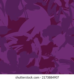 Floral brush strokes seamless pattern design for fashion textiles, graphics, backgrounds and crafts