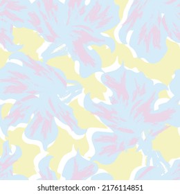 Floral brush strokes seamless pattern design for fashion textiles, graphics, backgrounds and crafts