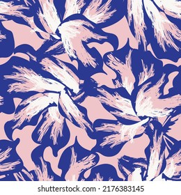 Paredes de pincel floral diseño de patrones sin fisuras para textiles de moda, gráficos, fondos y artesanías