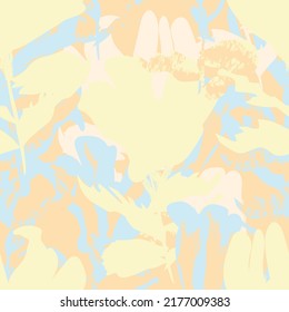 Floral brush strokes seamless pattern design for fashion textiles, graphics, backgrounds and crafts