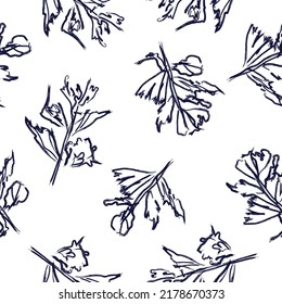 Floral brush strokes seamless pattern design for fashion textiles, graphics, backgrounds and crafts