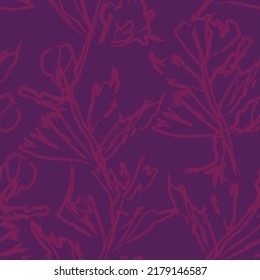 Floral brush strokes seamless pattern design for fashion textiles, graphics, backgrounds and crafts