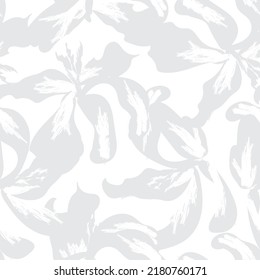 Floral brush strokes seamless pattern design for fashion textiles, graphics, backgrounds and crafts