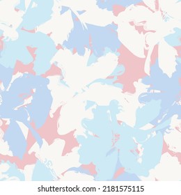 Floral brush strokes seamless pattern design for fashion textiles, graphics, backgrounds and crafts