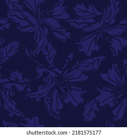 Floral brush strokes seamless pattern design for fashion textiles, graphics, backgrounds and crafts
