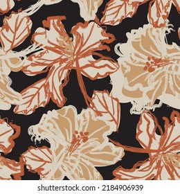 Paredes de pincel floral diseño de patrones sin fisuras para textiles de moda, gráficos, fondos y artesanías