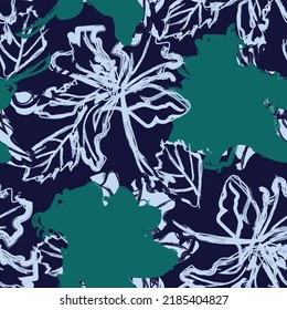 Paredes de pincel floral diseño de patrones sin fisuras para textiles de moda, gráficos, fondos y artesanías