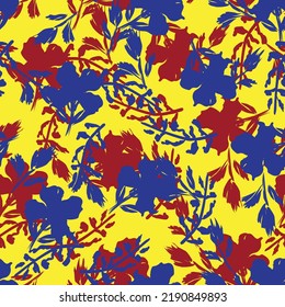 Paredes de pincel floral diseño de patrones sin fisuras para textiles de moda, gráficos, fondos y artesanías