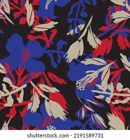 Paredes de pincel floral diseño de patrones sin fisuras para textiles de moda, gráficos, fondos y artesanías