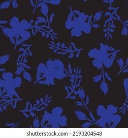 Floral brush strokes seamless pattern design for fashion textiles, graphics, backgrounds and crafts